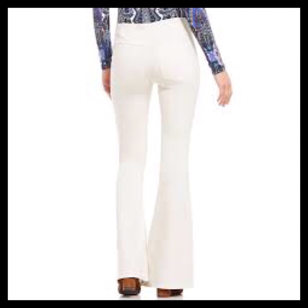FREE PEOPLE Penny Pull On Flare Pants Ivory - Picture 3 of 9